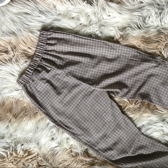 Plaid Brown Beige and Black Trouser Pant Size 2 - Picture 3 of 6